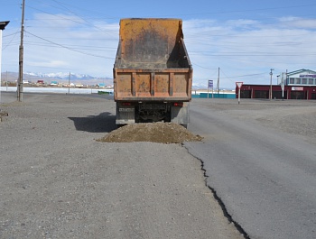 В сентябре 2018 года работниками  МКУ "Транстрой" был произведен ремонт сельских дорог